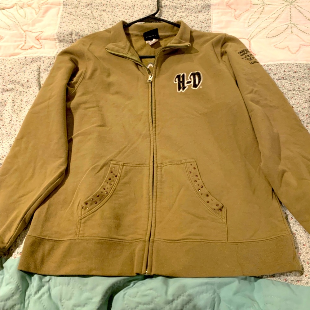 Harley Davidson woman’s zippered jacket Size Large